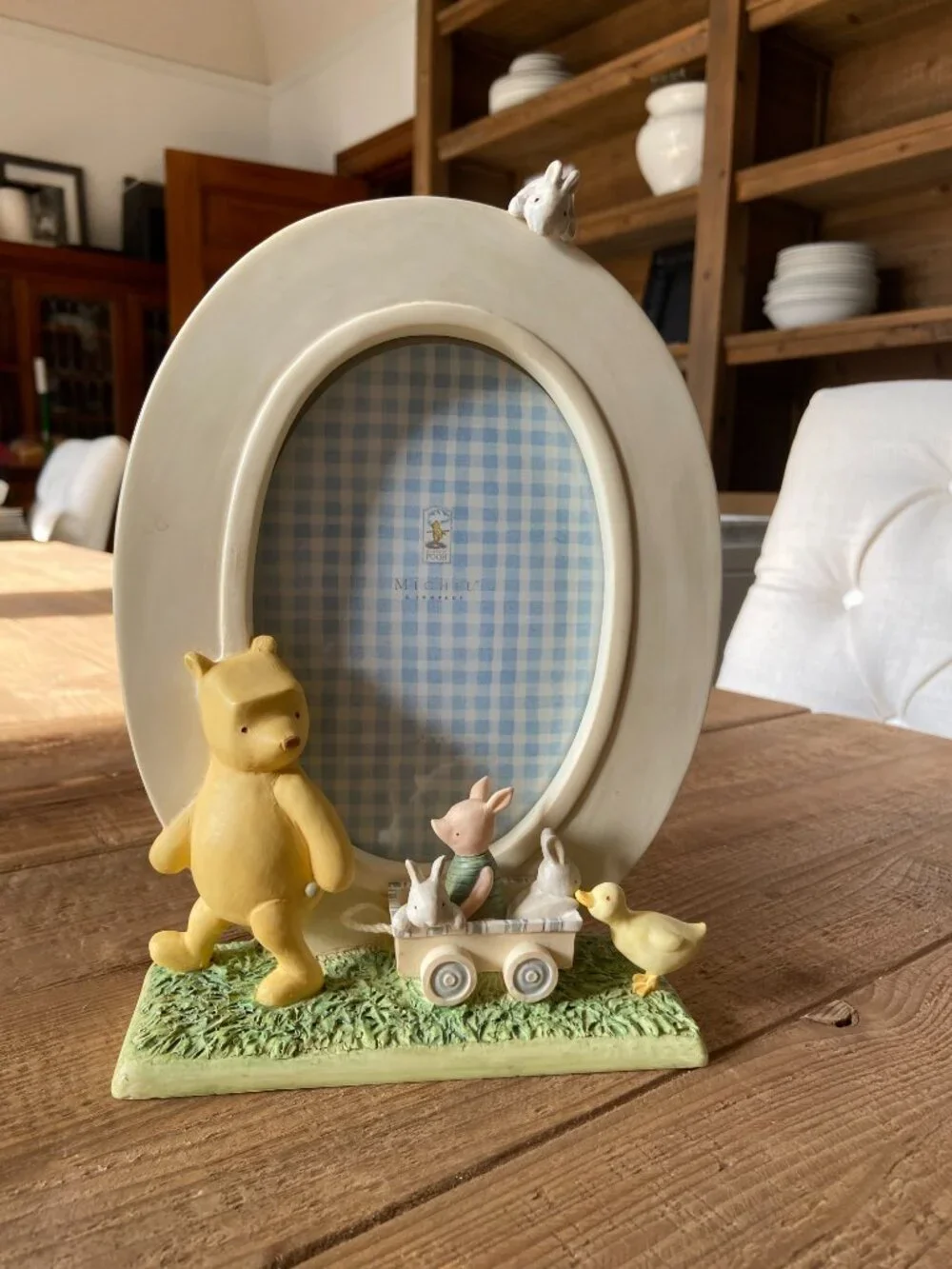 classic Winnie the Pooh picture frame, vintage Pooh nursery decor